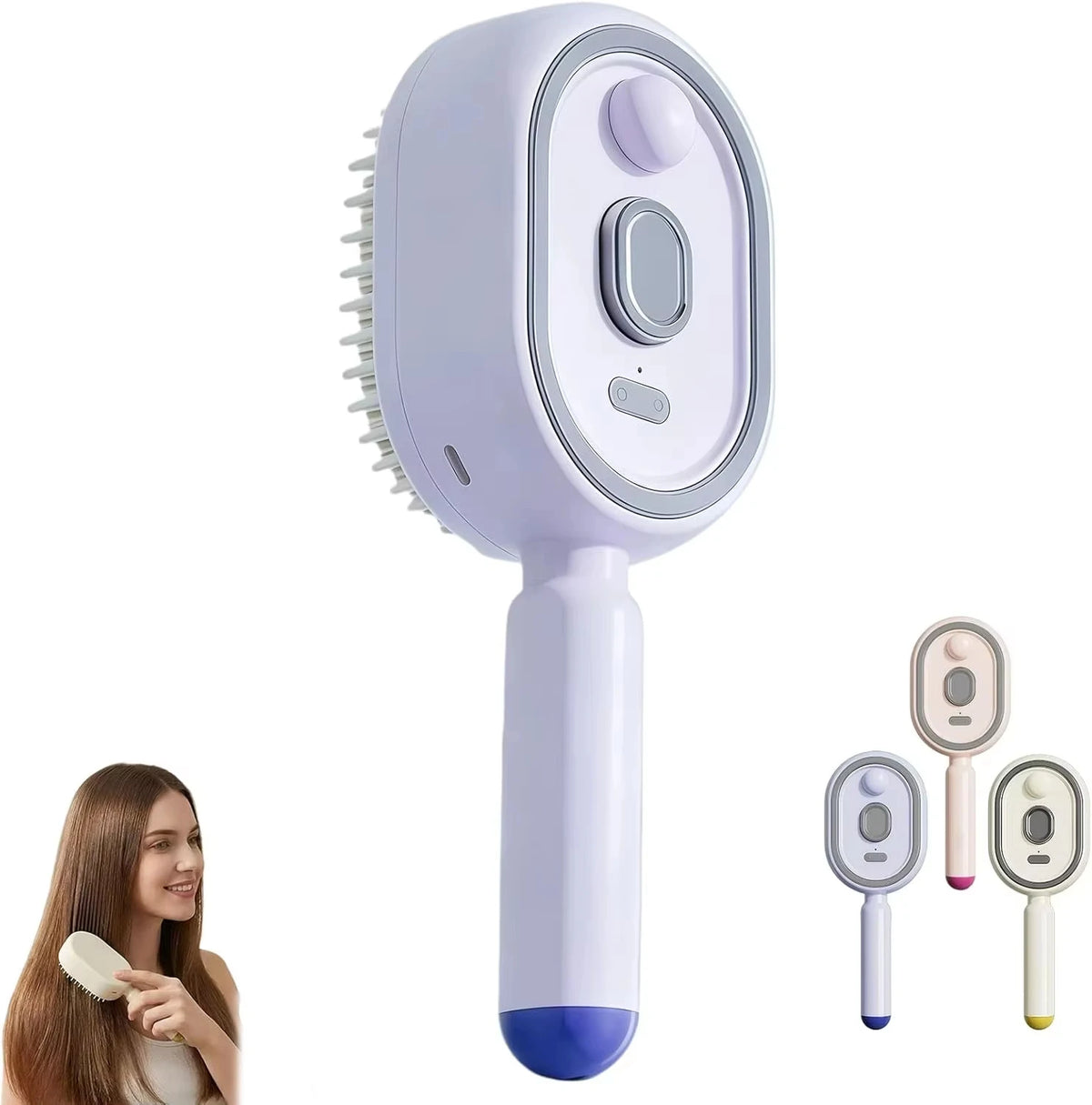 3 in 1 Electric Spray Air Cushions Massage Comb Self Cleaning Steam Essential Oil Brush Rechargeable Spray Scalp Massager Combs