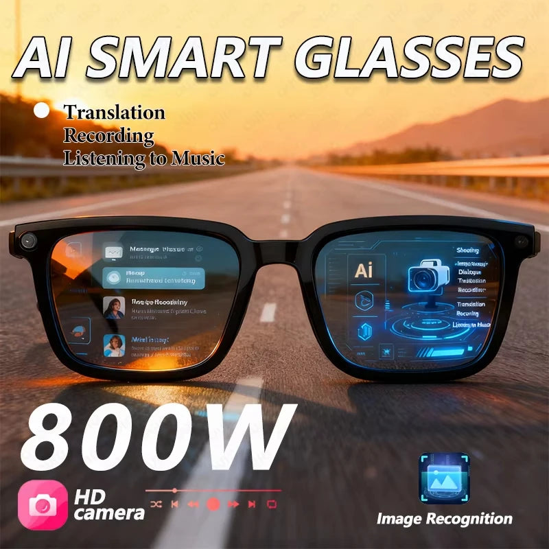 AI Smart Glasses 8MP Camera, 4K Video & Translation