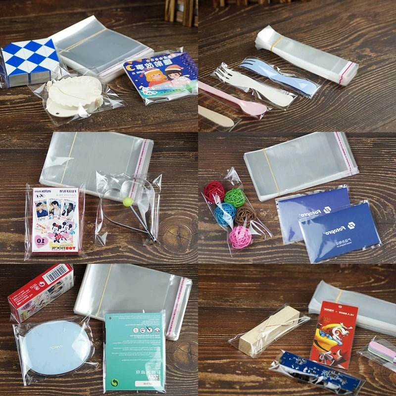 100PCS Transparent Self-Sealing Bags