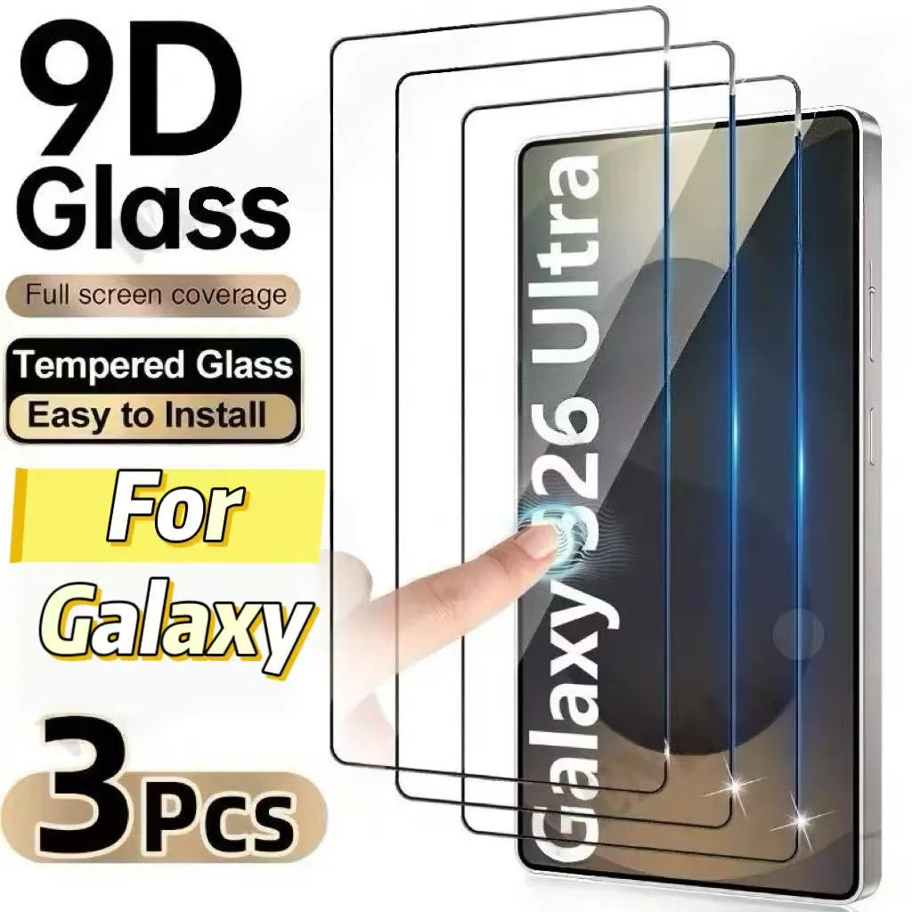 3-Pack 9H Bubble-Free HD Screen Protectors Compatible with Galaxy S26 Ultra, S25, S24, S23, S22, S21 & S23 FE Series