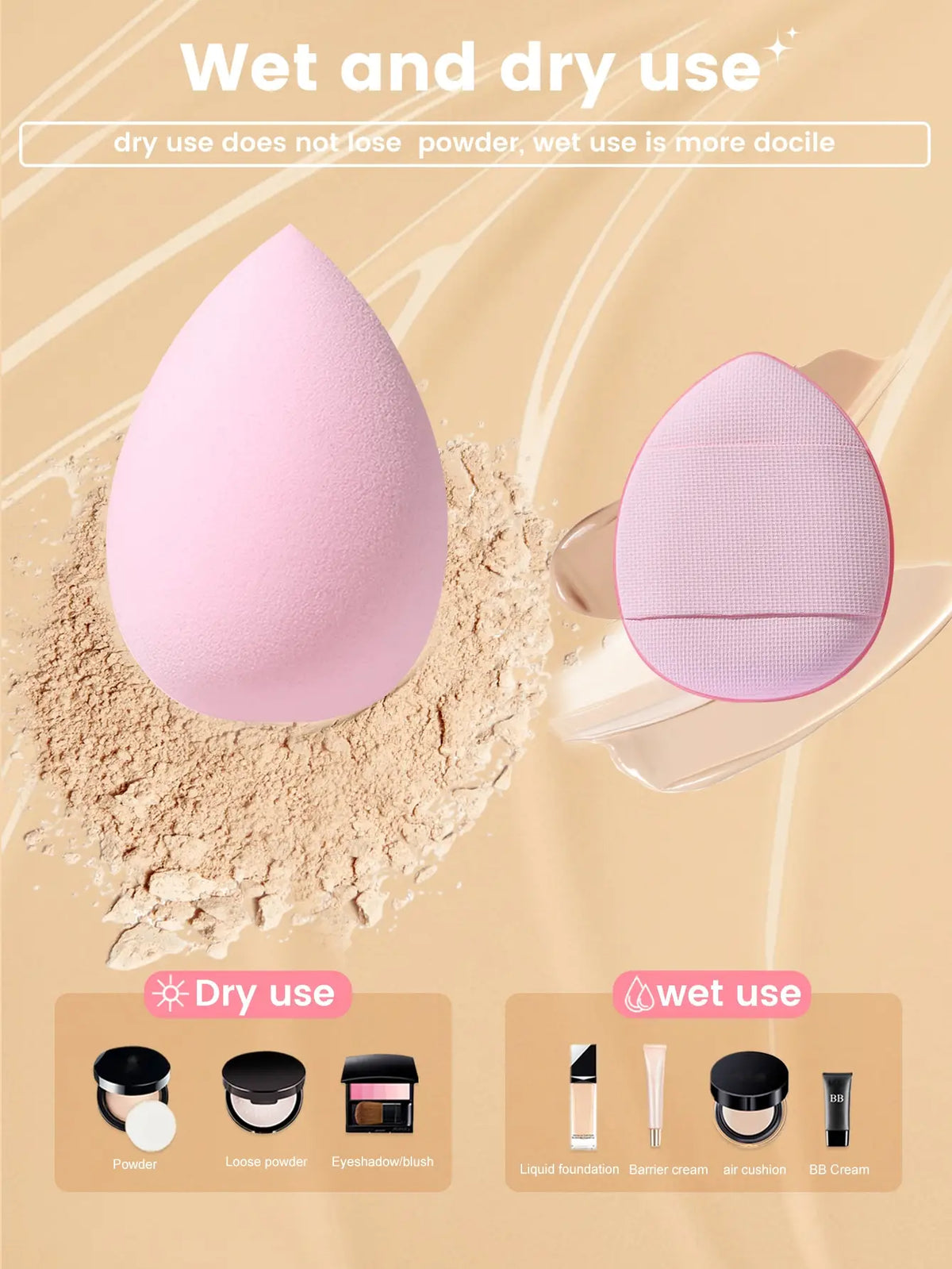 6PCS Soft Makeup Puffs