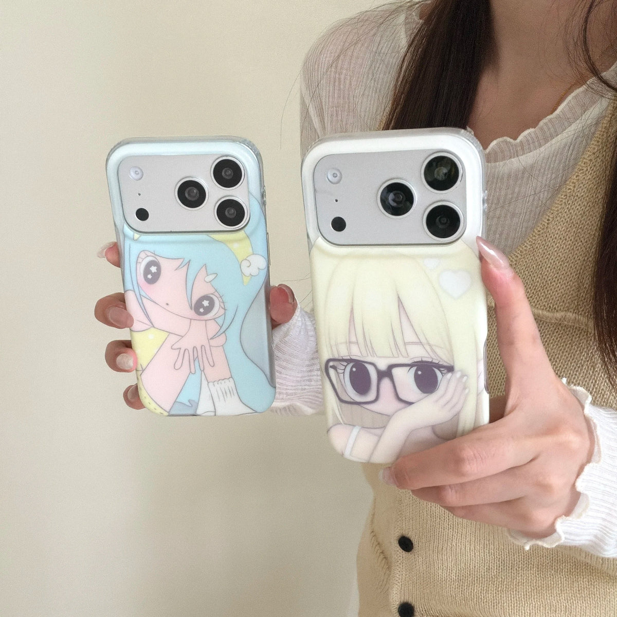 Y2K Anime Girl Shockproof iPhone Case