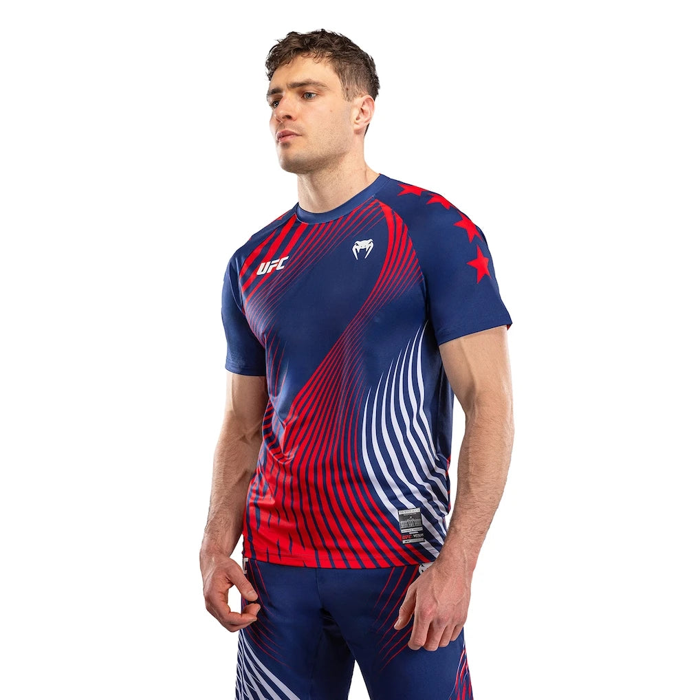 26New men's outdoor extreme sports boxing suit, fighting competition T-shirt, quick drying breathable short sleeved training top