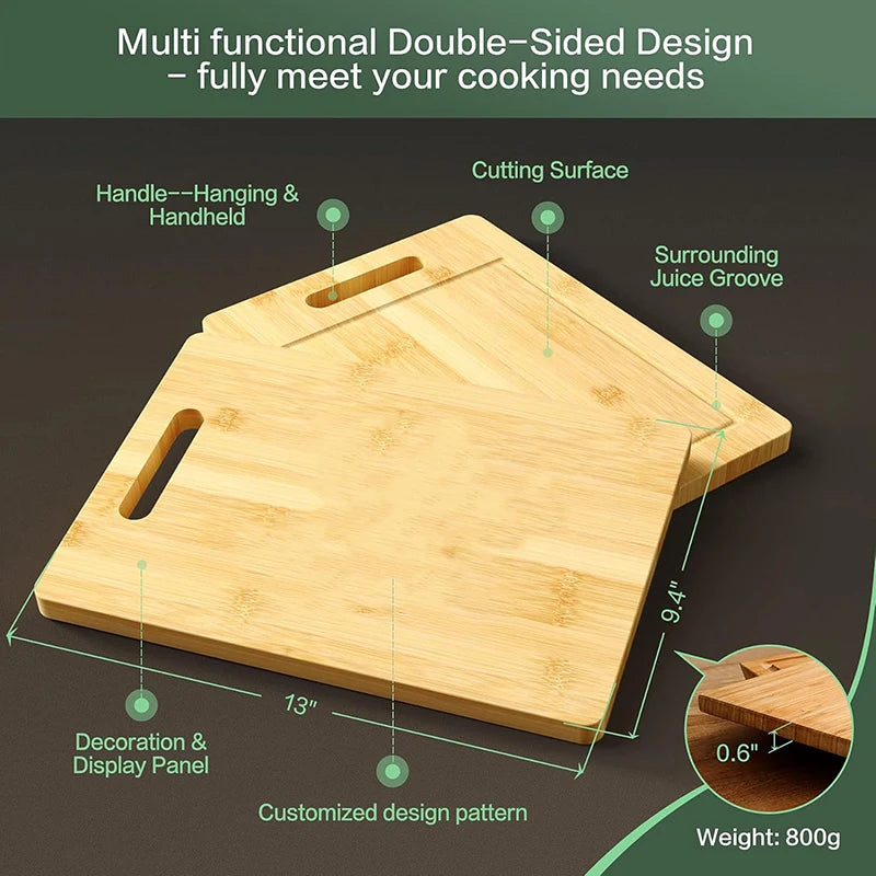 Wooden Cutting Board – Thick Kitchen Chopping Board